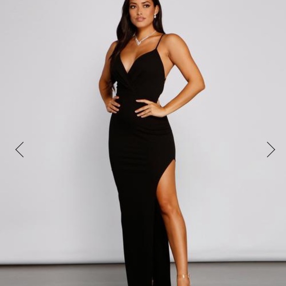 Brand new long black dress.(Beautiful back design) - Picture 3 of 5